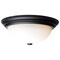 Nuvo 3-Light 15-Inch Flush Mount, Matte Black Finish Opal Glass 60/129 - alternate 5